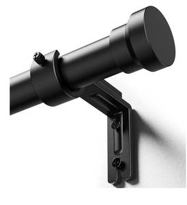 lot 4279 image: YaFex Curtain Rods 32-144 Inch, Heavy Duty 1 Inch Adjustable Curtain Rod for Windows, Black Extra Long Window Treatment Rods,