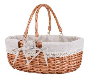 lot 4280 image: Large Wicker Picnic Basket with Handles