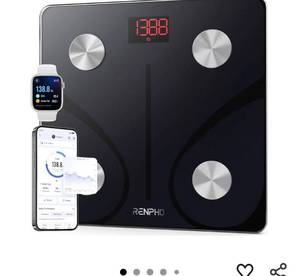 lot 4283 image: RENPHO Smart Scale for Body Weight, FSA&HSA Eligible, Bathroom Digital Scale with BMI, Body Fat, Bluetooth Fitness Equipment Sync with Apps