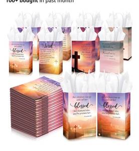 lot 4287 image: Moinchore 50 Sets Fathers Day Christian Gifts Bags