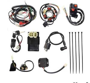 lot 4291 image: GY6 Full Electrics Wiring Harness WO Waterproof Cap CDI Coil Solenoid GY6 125cc 150cc 200cc 250cc Chinese Elecric Start ATV Go Kart Moped Scooter 4 Wheeler Quad 152QMI 157QMJ Engine