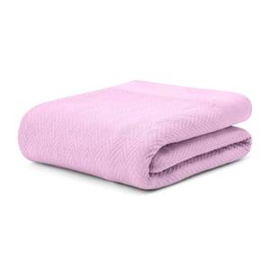 lot 4318 image: 9Threads 100% Long Staple Cotton Herringbone Multipurpose Blanket  Soft & Breathable, Lightweight All-Season Throw for SofaCouchBed  Machine Washable  (Herringbone - Lavender, Queen)