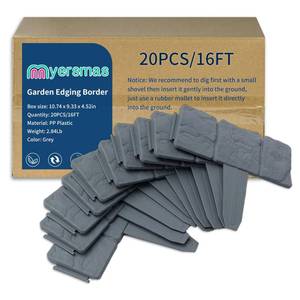 lot 4320 image: Garden Edging Border, 24ft Landscaping Border Edging for Flower Bed Edging Borders, Garden Landscape Edging Borders for Flower Bed, Garden Borders and Edging for Landscaping (Gray, 30 PCS)