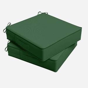 lot 4339 image: Kimunuk Outdoor Chair Cushion 24 x 24 x 5 Inches Patio Furniture Outdoor Waterproof Seat Cushion, Patio Chair Cushion with Handles and Ties, Square Dining Chair Cushion Set of 2, Green