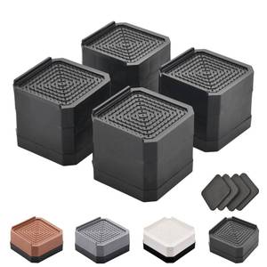lot 4355 image: EclatBain Bed Risers Furniture Risers Heavy-Duty Rectangular Adjustable Block Lift to 3 inches and 4.3 inches Desk, Sofa, Chair Legs, Refrigerator, Washing Machine Support up to 4000 pounds