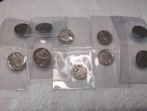 lot 308 image: Buffalo Nickel Collection in Protective Cases - 10 ct