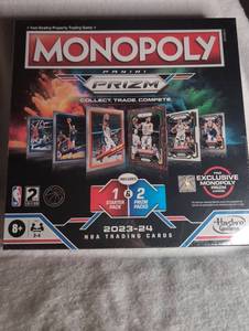 lot 1000 image: Monopoly Panini Prizm 2023-24 NBA Trading Cards Board Game - Sealed