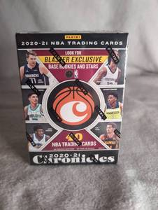 lot 1002 image: 2020-21 Panini Chronicles NBA Basketball Trading Cards Blaster Box