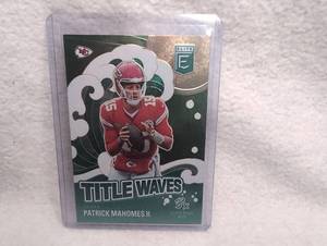 lot 2001 image: Patrick Mahomes II Tittle Waves Insert Card 2024 Panini Donruss Elite Football