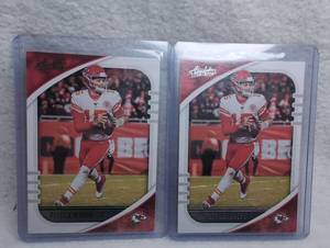 lot 2003 image: Patrick Mahomes II 2020 Panini Absolute Football Cards - 2 ct