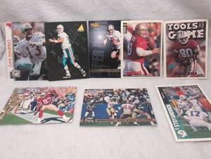lot 2008 image: 1990s NFL Trading Card Collection - 8 Cards - including Dan Marino, Steve Young, and Jerry Rice