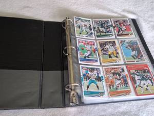 lot 2017 image: NFL Football Trading Card Collection in Protective Binder - 12 Sheets