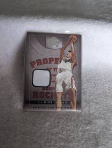 lot 2500 image: Yao Ming Houston Rockets Game-Worn Jersey Card