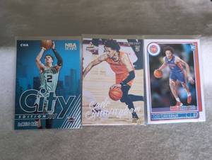 lot 2505 image: NBA Hoops Basketball Cards - LaMelo Ball, Cade Cunningham, Oklahoma State Player