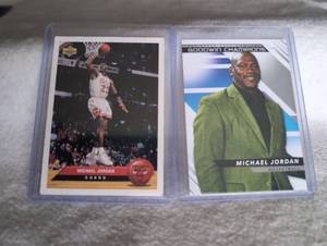 lot 2516 image: Michael Jordan Basketball Trading Cards Collection Upper Deck and Goodwin Champions - 2 ct
