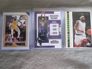 lot 2517 image: LeBron James Basketball Card Collection Lot - 3 ct