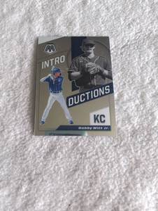 lot 3000 image: Kansas City Royals 2021 Panini Mosaic Bobby Witt Jr. Introductions Baseball Card