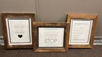 lot 50581 image: Set of 3 Framed Inspirational Quote Wall Art
