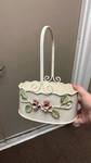 lot 50586 image: Metal Decorative Basket with Floral Design