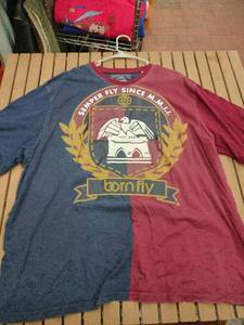 lot 58266 image: Born Fly branded split-panel graphic t-shirt