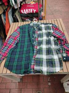 lot 58269 image: Polo Ralph Lauren plaid patchwork button-down shirt - 2XB
