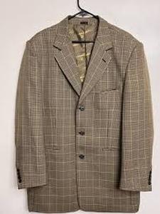 lot 58306 image: Stacy Adams vintage tan plaid blazer jacket