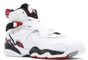 Air Jordan Boys' Retro 8 Bg White/red/black Size 7y 305368 104
