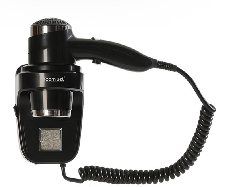 lot 440 image: Roomwell UK Hair Dryer, 1600 Watt, Wall Mount, Black