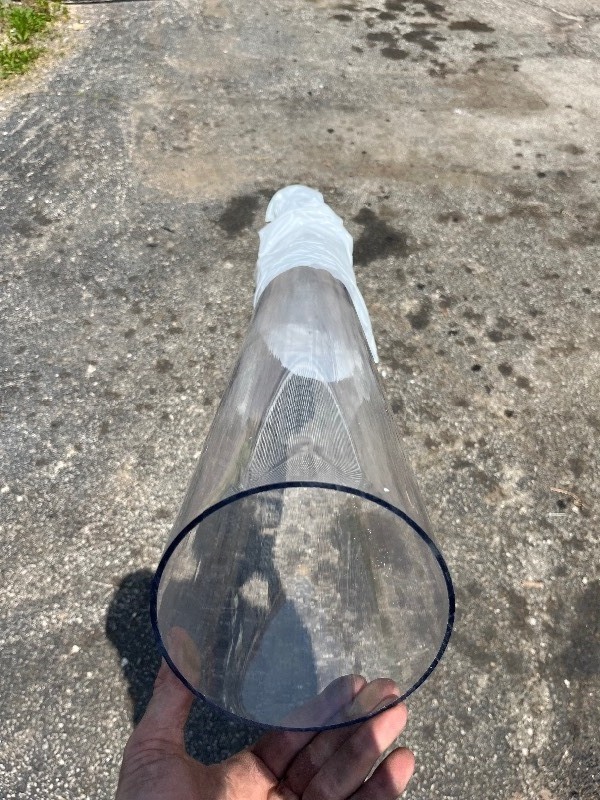 lot 96 image: 8 x 6 Clear Plastic Tube - Great Utility Piece