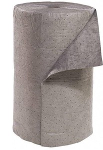 lot 73 image: Spilltech Polypropylene Universal SonicBonded Singleweight Mat Roll, 300 Length x 30 Width, Gray