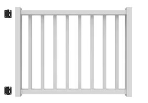 lot 176 image: Freedom Camden 48-in L x 36-in H White Composite Deck Railing Gate