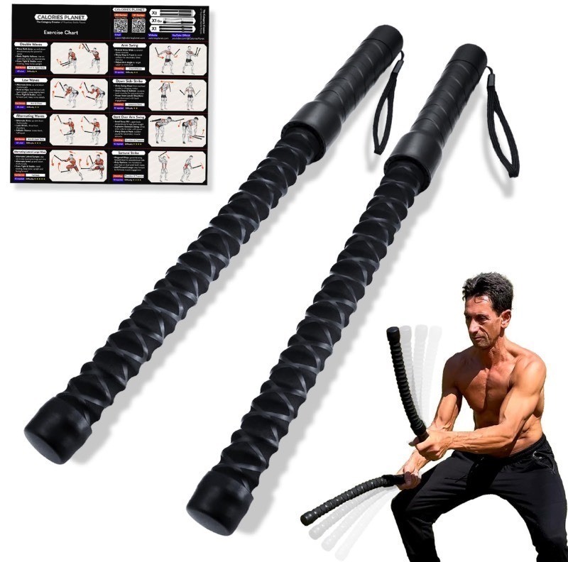 lot 189 image: Cordless Combat Rope 2pcs Ropeless Battle Rope with Bag Gloves Lightweight Portable Exercise Rope for Muscle Arm Strength Training Non-slip for Home