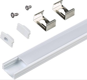 lot 110 image: Armacost Lighting LED Tape Light Mounting Channel, Surface Mount, White 5-Pack 960055N