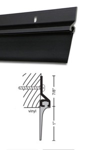 lot 78 image: Bundle of 4 Dark Bronze Anodized Aluminum With Vinyl Door Sweep 48 (97VDKB-48) - NGP