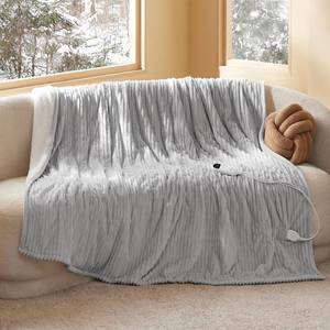 lot 6405 image: Bedsure GentleSoft Electric Blanket Full - 6 Heat, 8h Auto Off, BLUE