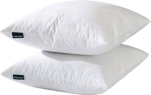 lot 6411 image: basic home  Goose Feather Pillow Insert 18x18 Odorless & Plump