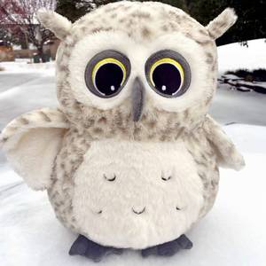 lot 6424 image: Ryttir 15.7-Inch Chubby Snowy Owl Stuffed Plush Toy