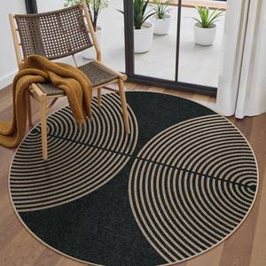 lot 6429 image: $67 Lahome Enfys Modern Rainbow Round Rug, 6ft Jute Circle Patio Rug