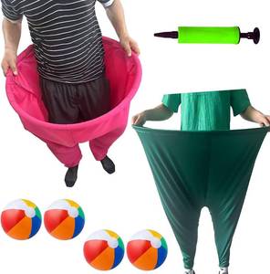 lot 6440 image: Granny Pants Yard Game Set with Bouncy Balls & Pump, Giant Pants