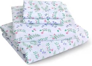 lot 6448 image: MUXHOMO King Size 4pc Sheet Set, Deep Pocket to 16, Cooling
