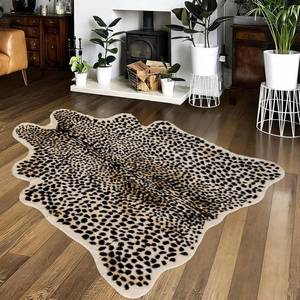 lot 6469 image: $65 Seek4comfortable Leopard Print Rug, Cheetah Print Fur 4.6x5.8 ft