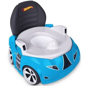 lot 6485 image: Hot Wheels Blue Race Car Potty Toilet w Detachable Seat, 12mo