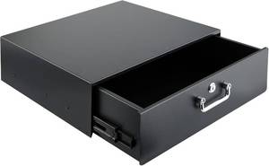 lot 6508 image: $60 3U Rack Drawer for 19-inch Gear, Sliding, Lockable, Cable Mgmt