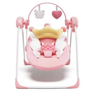 lot 6529 image: $55 Baby Infant Swing with Music, Adjustable Speed, Soft Cushion(Pink)