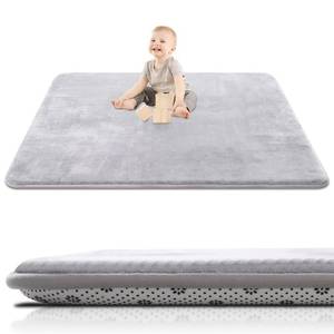 lot 6535 image: SEPARO Thick Baby Play Mat 50x50, Tummy Time Foam Cushioned Grey