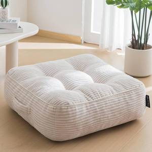 lot 6540 image: HIGOGOGO 8 Extra Thick Floor Pillow 22x22 Beige