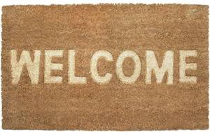 lot 6573 image: NIKKY HOME Coir Doormat Non-Slip Front Door Mat Welcome - 17x30