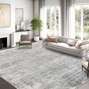 lot 6595 image: $51 zesthome 6x9 Rug   Washable Ultra-Thin, Stain-Resistant (Grey)