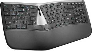 lot 6604 image: Nulea RT07B Wireless Ergonomic Split Keyboard Wrist Rest BTUSB