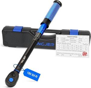 lot 6621 image: UPGRADE 12 Drive Click Torque Wrench, 10-180 ft-lb, Dual, Blue